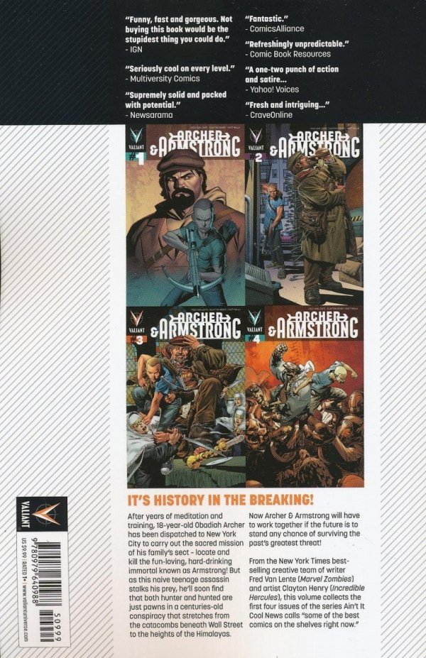 ARCHER AND ARMSTRONG VOL 01 THE MICHELANGELO CODE TP [9780979640988]
