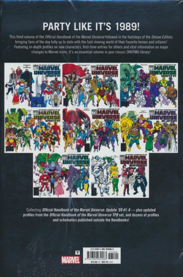 OFFICIAL HANDBOOK OF THE MARVEL UNIVERSE UPDATE 89 OMNIBUS HC [STANDARD] [9781302934583] **OFERTA SPECJALNA**