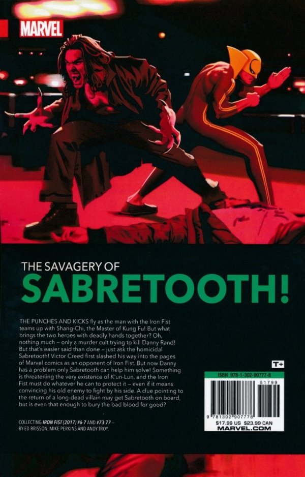 IRON FIST VOL 02 SABRETOOTH ROUND TWO TP [9781302907778]