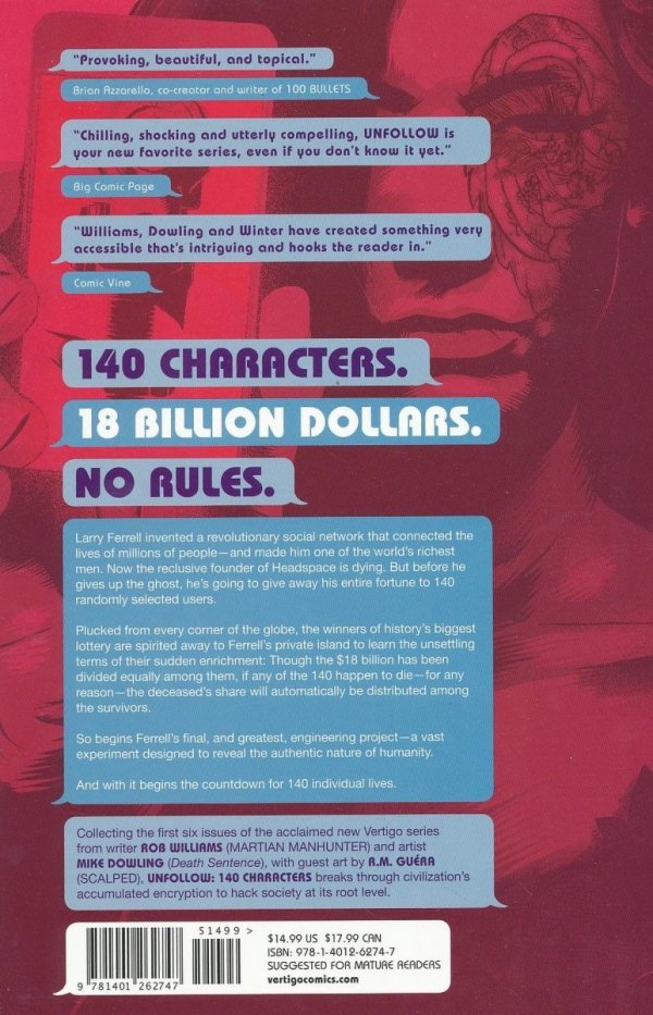 UNFOLLOW VOL 01 140 CHARACTERS TP [9781401262747]