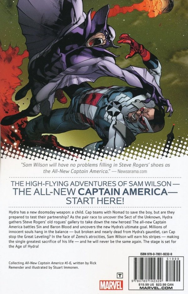 ALL-NEW CAPTAIN AMERICA VOL 01 HYDRA ASCENDANT TP [9780785192329] **promocja TOMY**