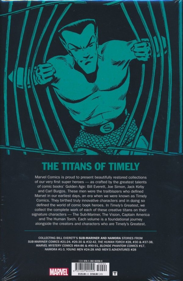 TIMELYS GREATEST THE GOLDEN AGE SUB-MARINER THE POST-WAR YEARS OMNIBUS HC [STANDARD] [9781302922504] **promocja TOMY**