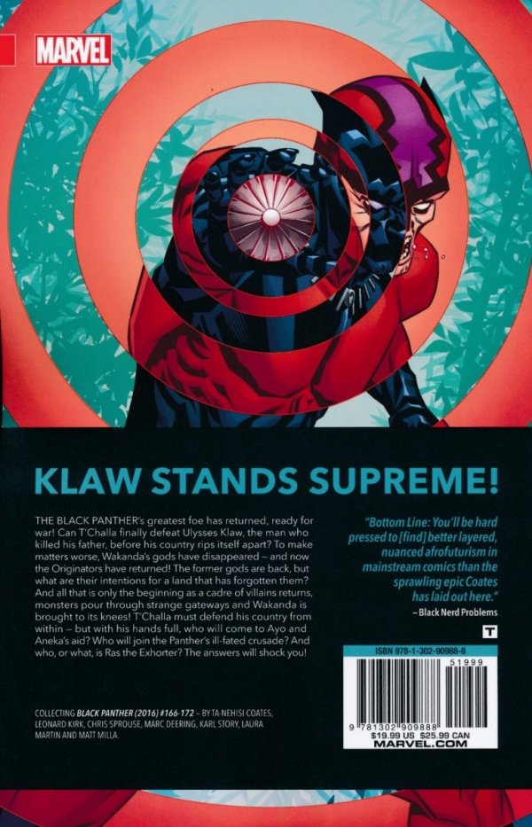 BLACK PANTHER VOL 05 AVENGERS OF THE NEW WORLD PART 2 TP [9781302909888] **OFERTA SPECJALNA**