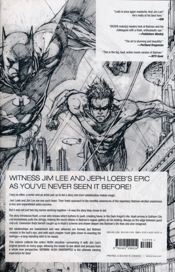 BATMAN HUSH UNWRAPPED HC [9781401290214] **promocja TOMY**