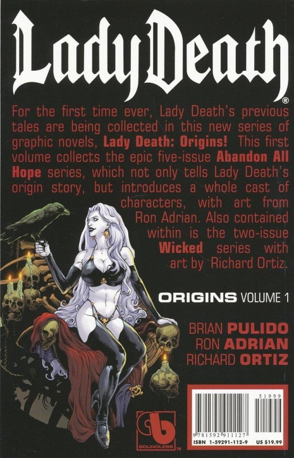 LADY DEATH ORIGINS VOL 01 TP [9781592911127] **promocja TOMY**