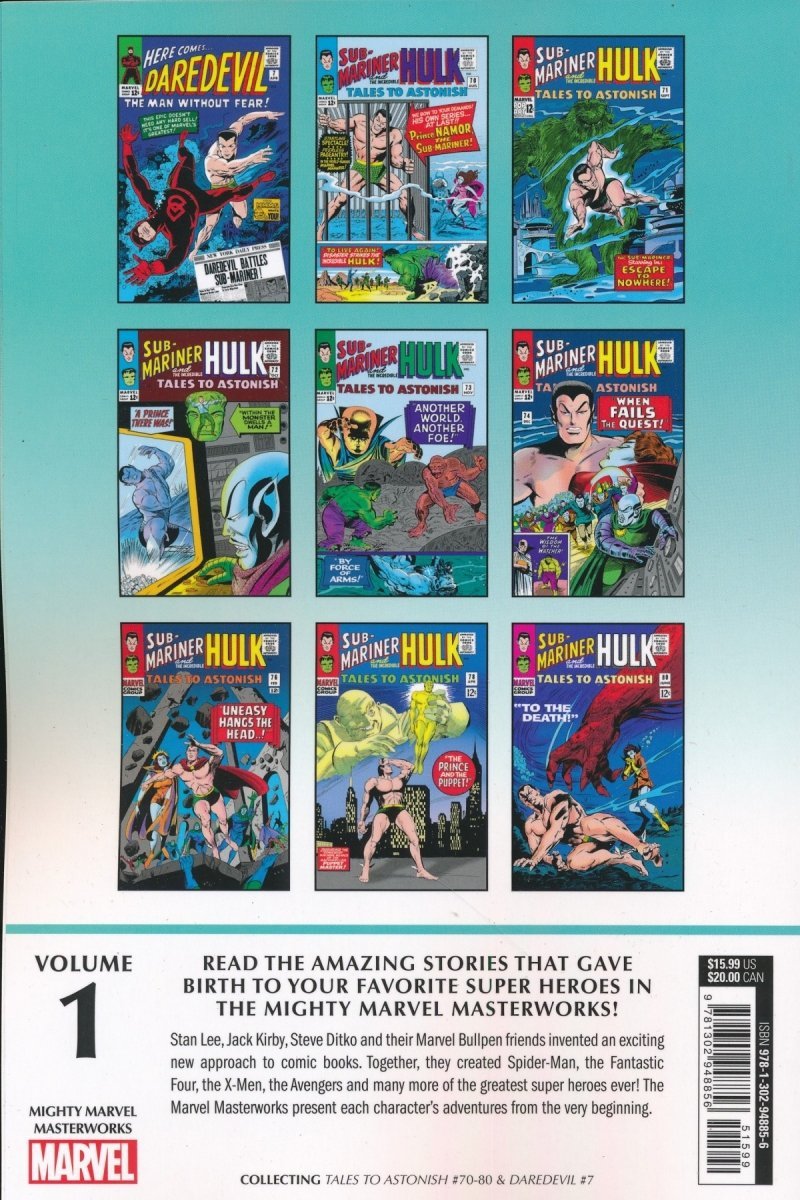 MIGHTY MARVEL MASTERWORKS NAMOR THE SUB-MARINER THE QUEST BEGINS SC [STANDARD] [9781302948856]