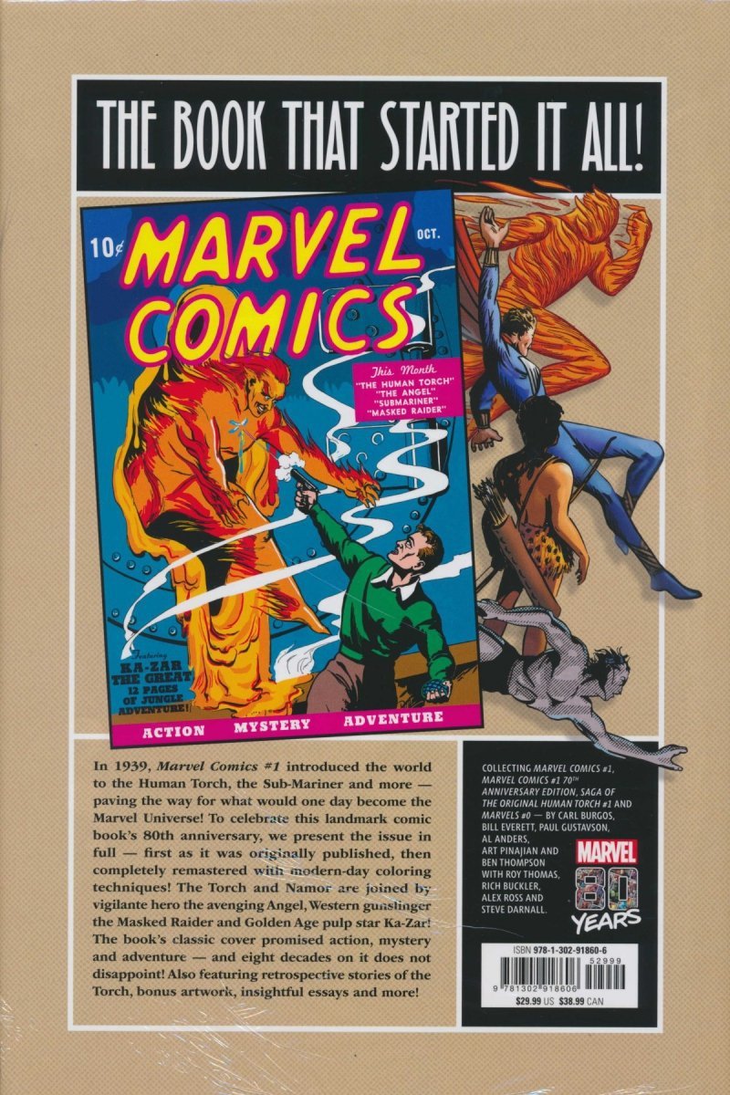 MARVEL COMICS #1 80TH ANNIVERSARY EDITION HC [9781302918606]