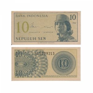 INDONEZJA Banknot 10 SEN 1964 UNC