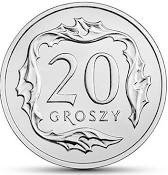 20 Groszy gr 2019 mennicza z woreczka STAL