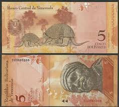 WENEZUELA Banknot 5 Bolivares 2011