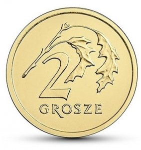 2 Grosze gr 2020 mennicza z woreczka 