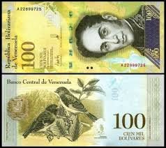WENEZUELA Banknot 100000 Bolivares 2017 UNC 