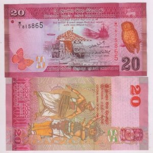 SRI LANKA BANKNOT 20 RUPEES 2017 UNC