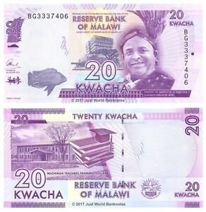 MALAWI Banknot 20 Kwacha 2020 UNC