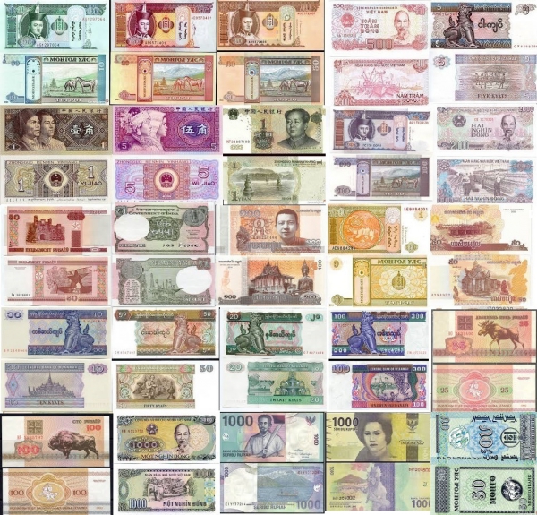 Zestaw banknotów świata UNC 