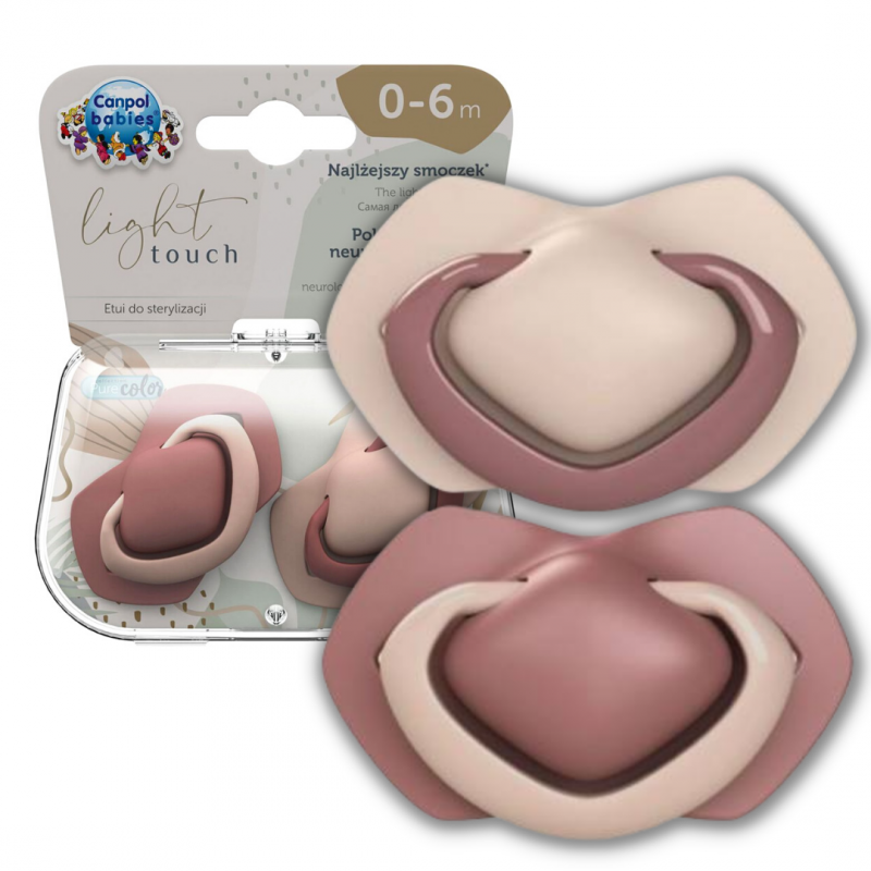 Smoczki Canpol 6-18 różowe 2szt 22/656
