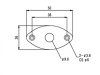 Płytka gniazda jack VPARTS Oval VJP-003 (BK)