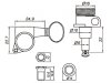 Klucze blokowane VPARTS Pro VGX-07SC (GD, 3+4)