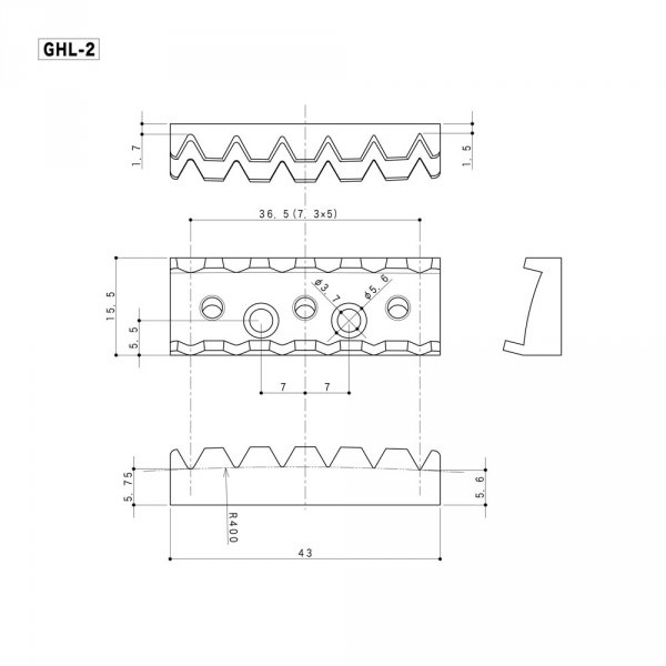 Blokada strun GOTOH GHL-2 (GD)