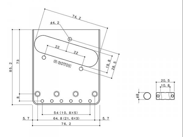 Mostek Tele GOTOH BS-TC1 RELIC