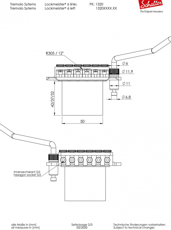 Tremolo SCHALLER LockMeister 6 37mm L3 (RU)