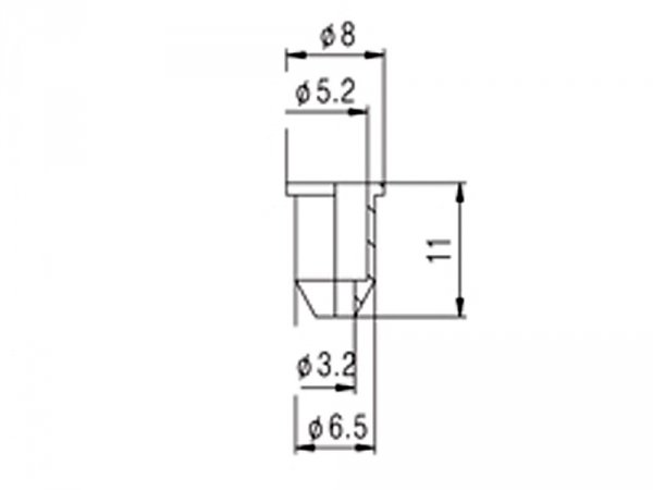 Tulejki strun do gitary 6str VPARTS VSF-015 (GD)