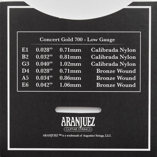 Struny ARANJUEZ AR-700 Concert Gold Light