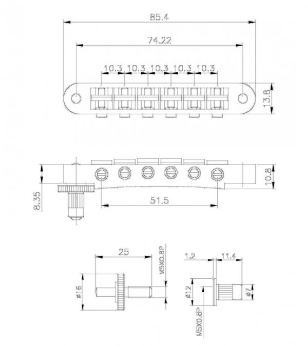 Mostek do gitary GROVER 521 (BC)
