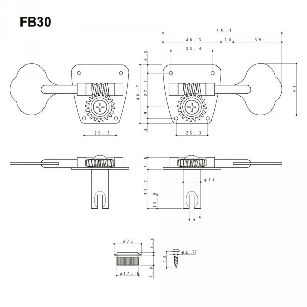 Klucze do basu GOTOH FB30 Relic (4L)