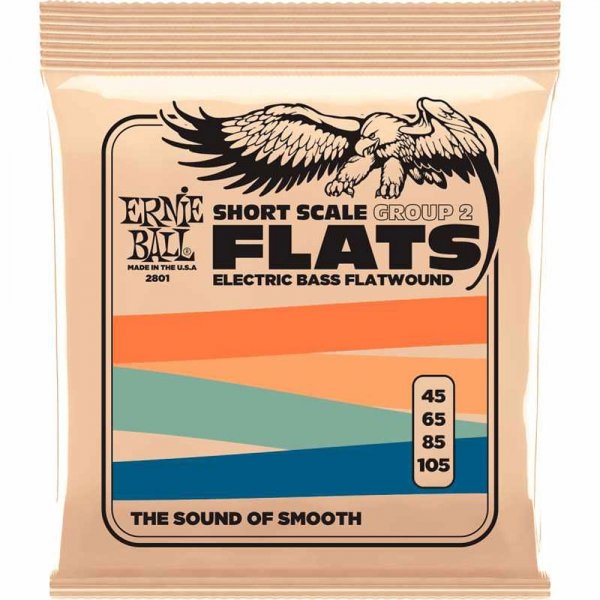 Struny ERNIE BALL 2801 Flatwound (45-105) Short