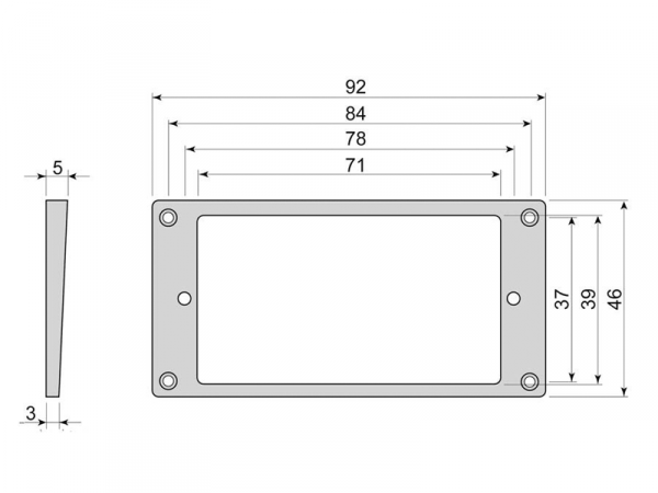 Wklęsła ramka humbuckera BOSTON HCS3050 (IV)