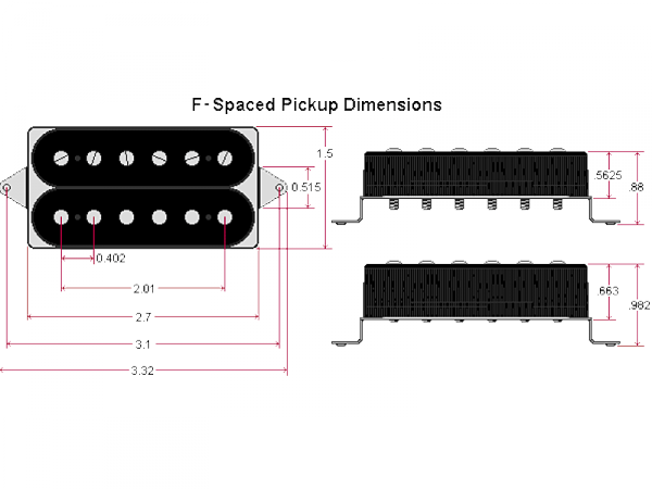 DIMARZIO DP223FY PAF 36th Ann.F-spaced (YE,bridge)