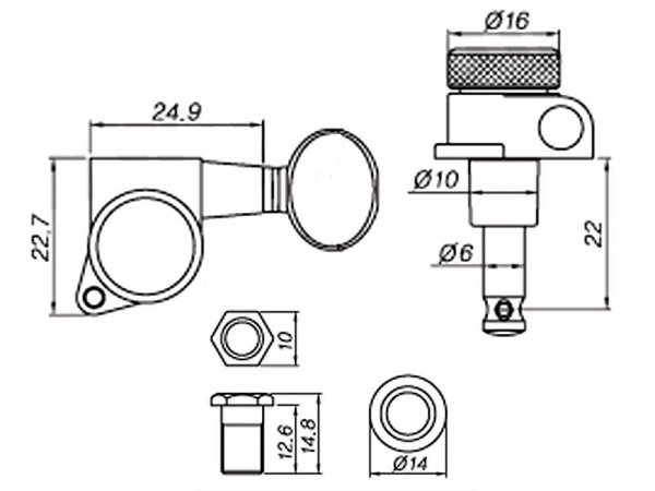 Klucze blokowane VPARTS Pro VGX-07SC (GD, 3+4)