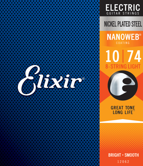 Struny ELIXIR NanoWeb Nickel Plated (10-74) 8str