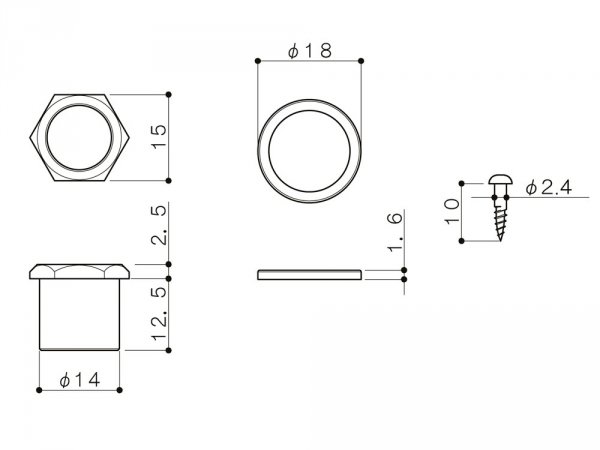 Osprzęt klucza basowego GOTOH GTB-M14 (GD)