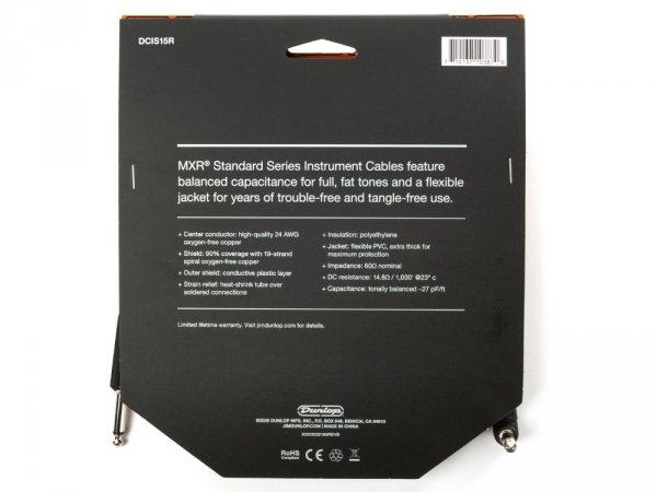 Kabel instrumentalny MXR Standard DCIS15R (4,5m)