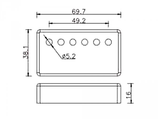 Puszka humbuckera Nickel-Silver VPARTS VC-H49 (UN)