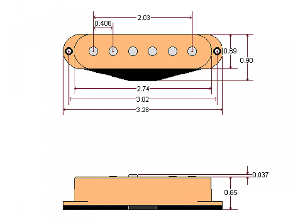 DIMARZIO DP174W Red Velvet (WH, neck)