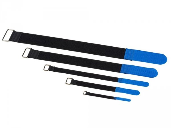 Opaski z rzepem Velcro do kabli 20x300mm (BL)
