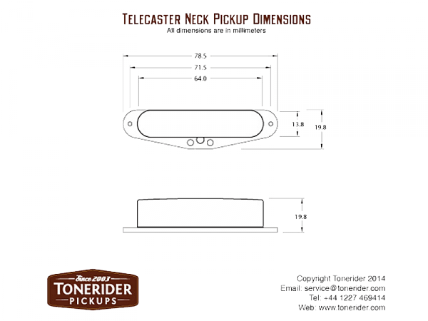 TONERIDER Hot Classics Tele (GD, neck)