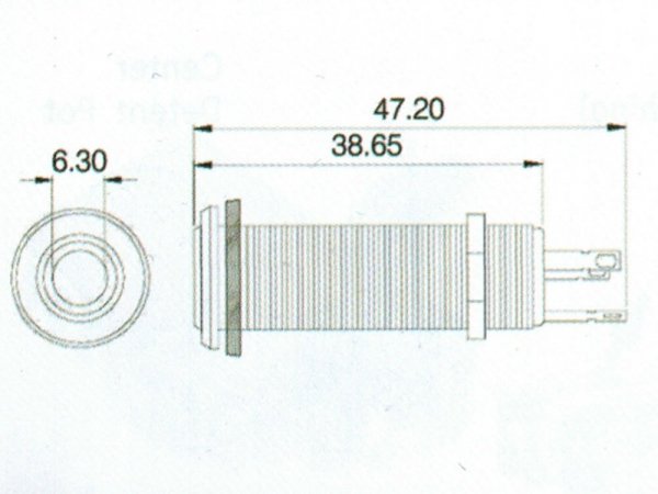 Cylindryczne gniazdo jack stereo VPARTS EJ112 (BK)