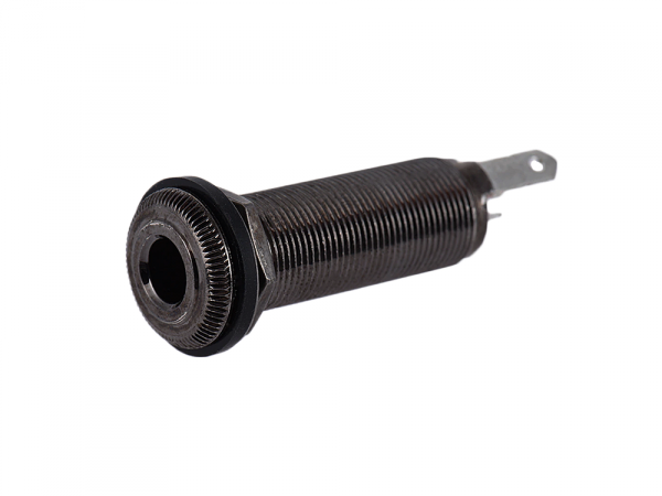 Cylindryczne gniazdo jack mono VPARTS EJ111 (BK)