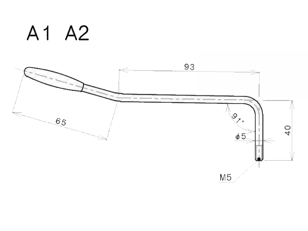 Ramię do mostków tremolo GOTOH A1-CR 5mm