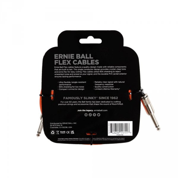 Kabel gitarowy ERNIE BALL 6416 Flex Cable (3,05m)