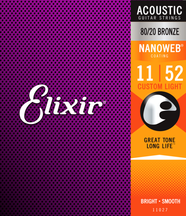 Struny ELIXIR NanoWeb 80/20 Bronze (11-52)