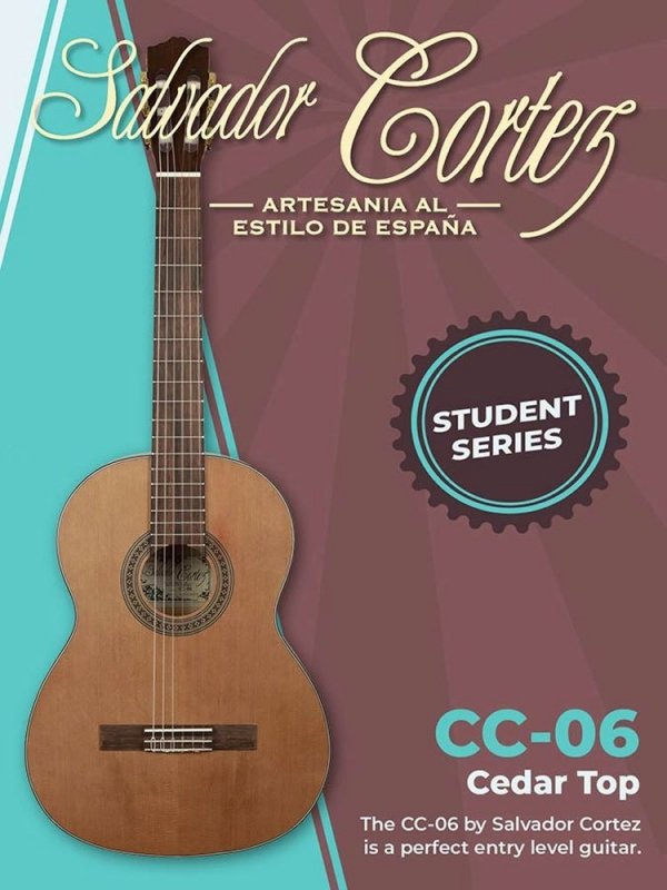 Gitara klasyczna 7/8 SALVADOR CORTEZ CC-06SN