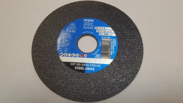 Ściernica tarczowa do cięcia EHT 125-1,0 A60 SG STEEL+INOX