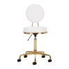 Taboret kosmetyczny H5 złoto biały