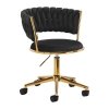 4Rico krzesło obrotowe QS-GW01G aksamit czarne