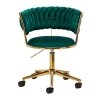 4Rico krzesło obrotowe QS-GW01G aksamit zielone